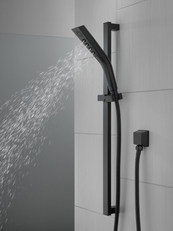 Matte Black Bathroom SUS304 Adjustable Sliding bar with Handheld Shower Head Set